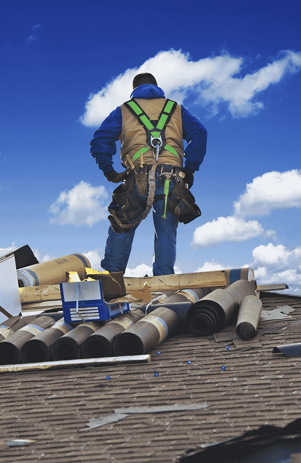 CRoofers installing a new residential roofing system on a home in the Capital Region – new roof installation by Mastaba Roofing